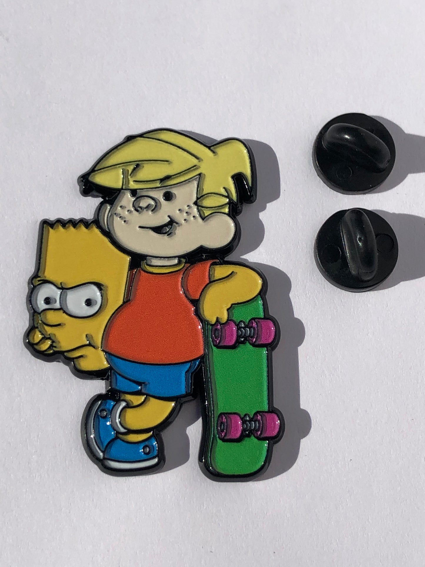Bart Dennis The Menace Skate Pin