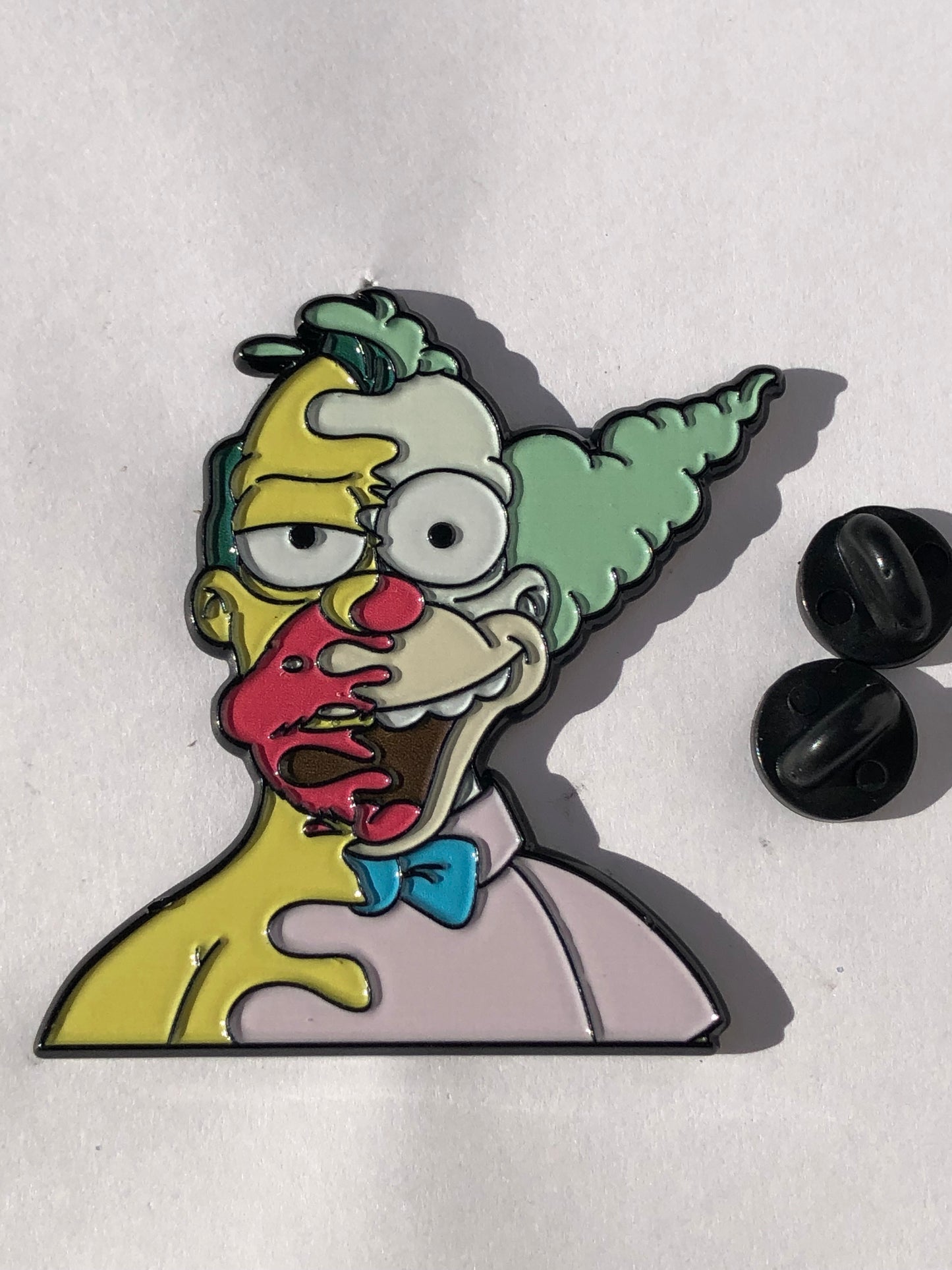 Melting Homer Krusty Tripping  Pin