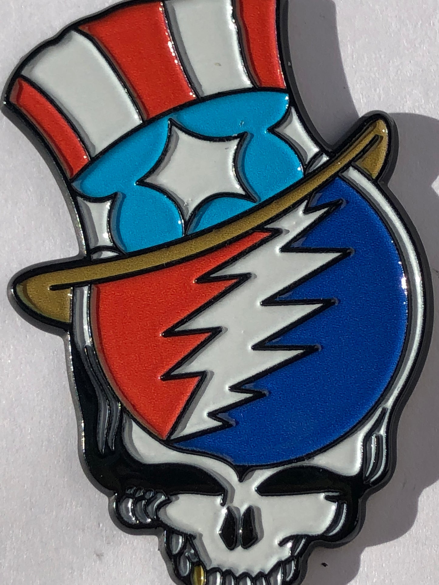 Grateful Sam Hat Stealie Pin