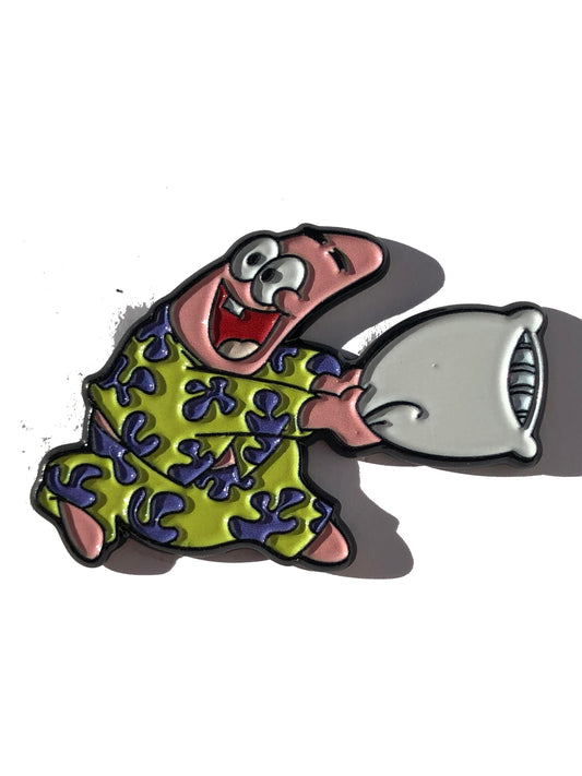 Patrick Pillow Fight Pin