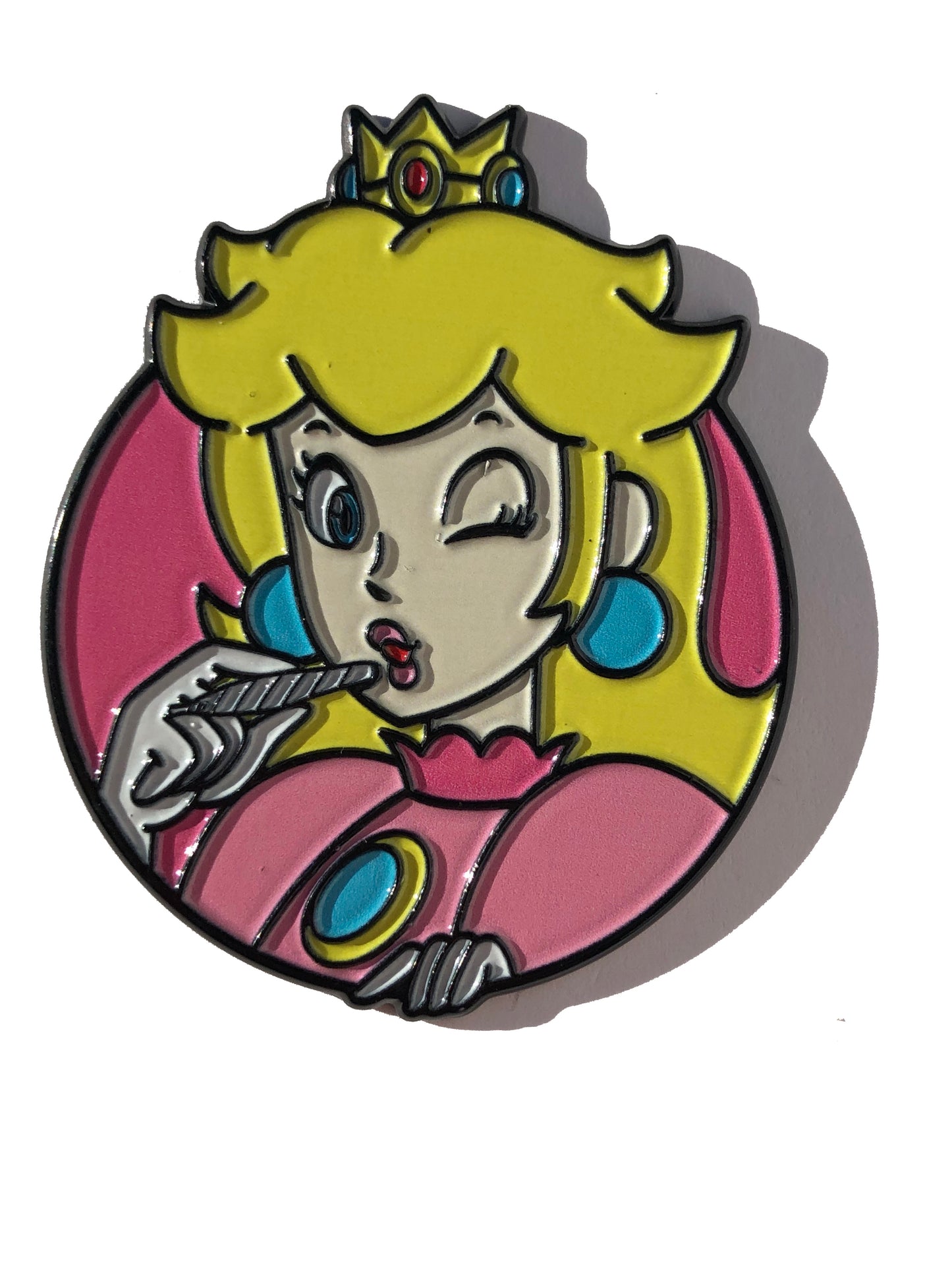 Princess Peach Smokes a Joint Pin