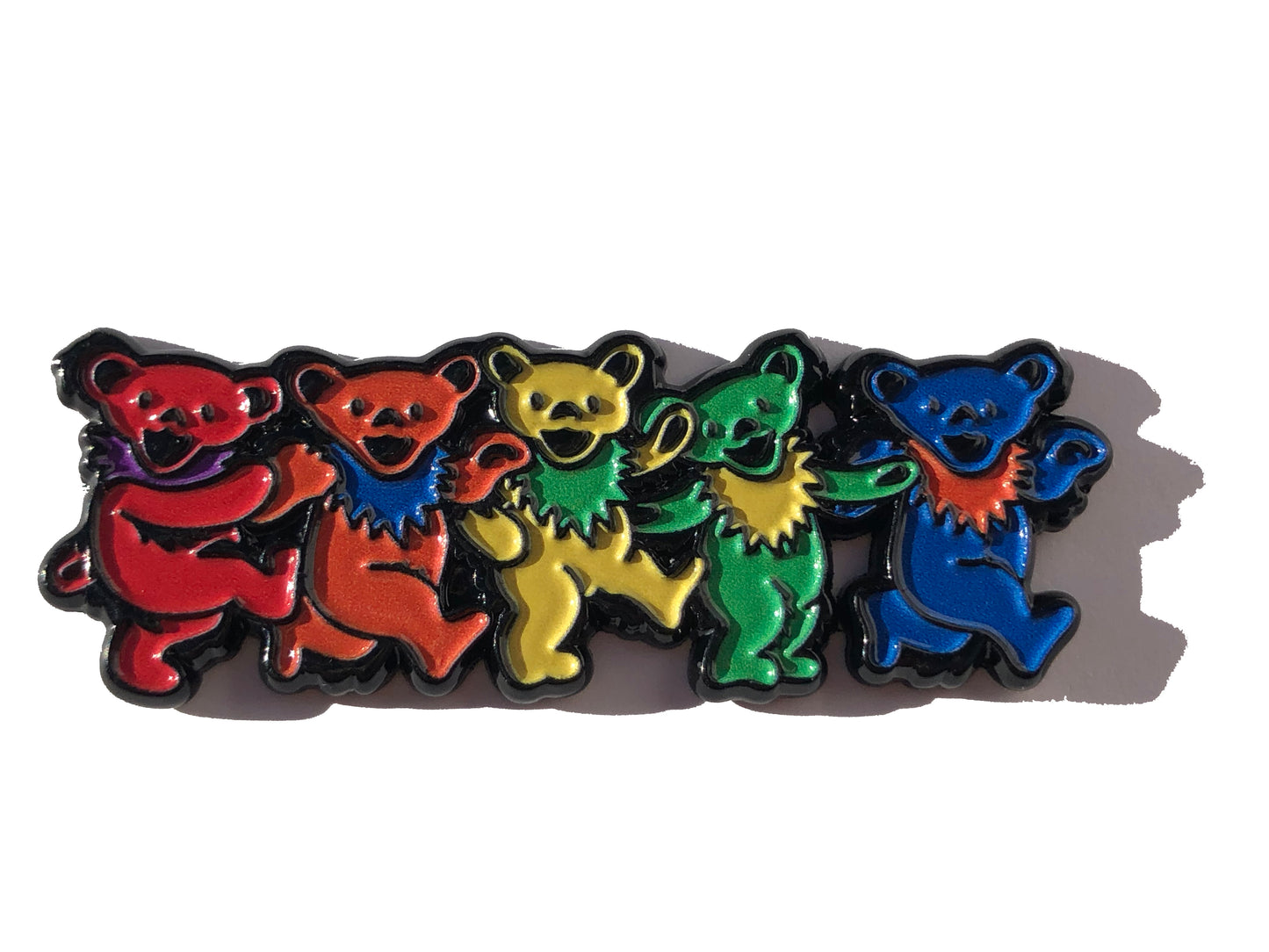 Grateful Marching Bears in Row Pin