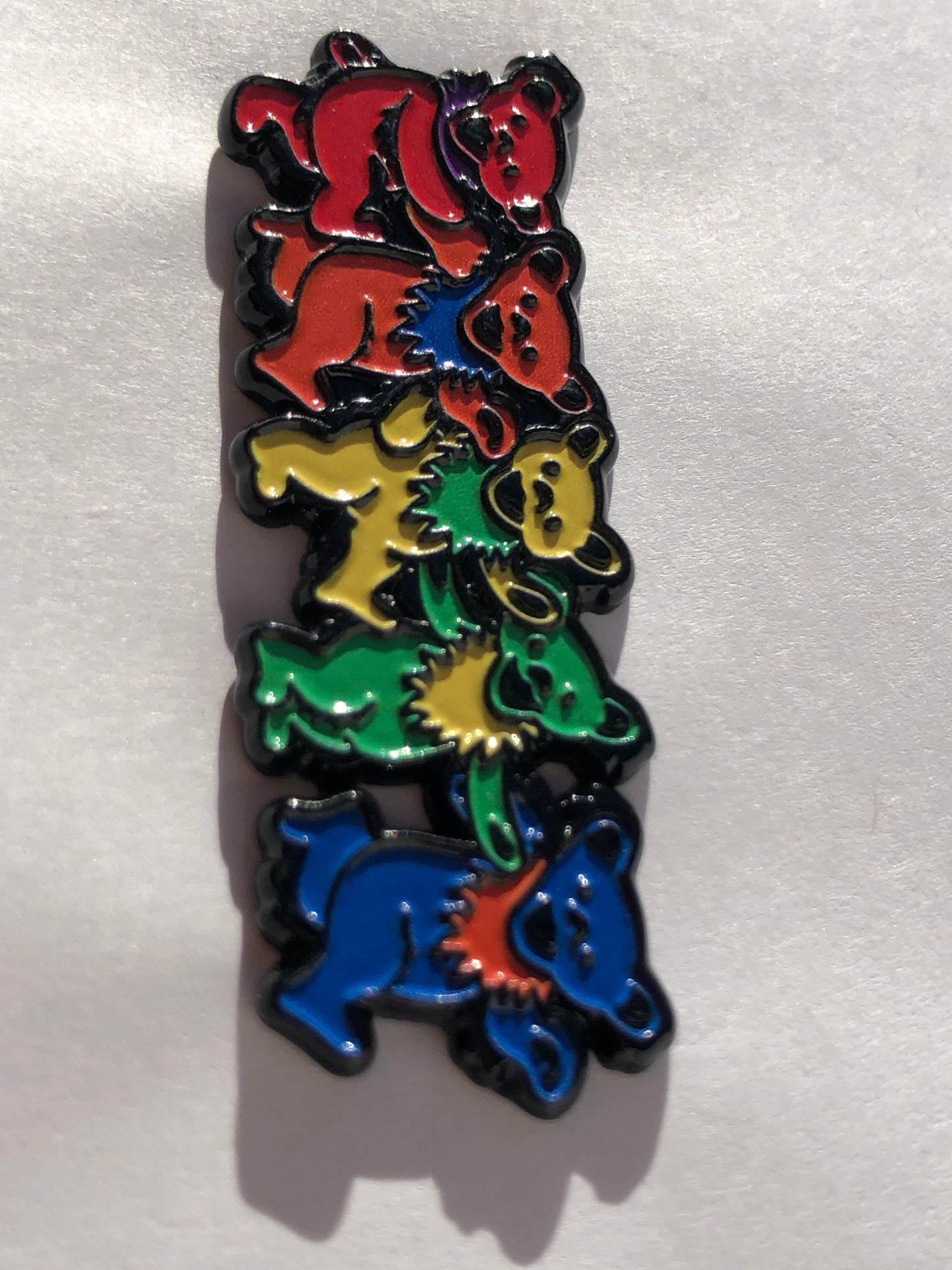 Grateful Marching Bears in Row Pin