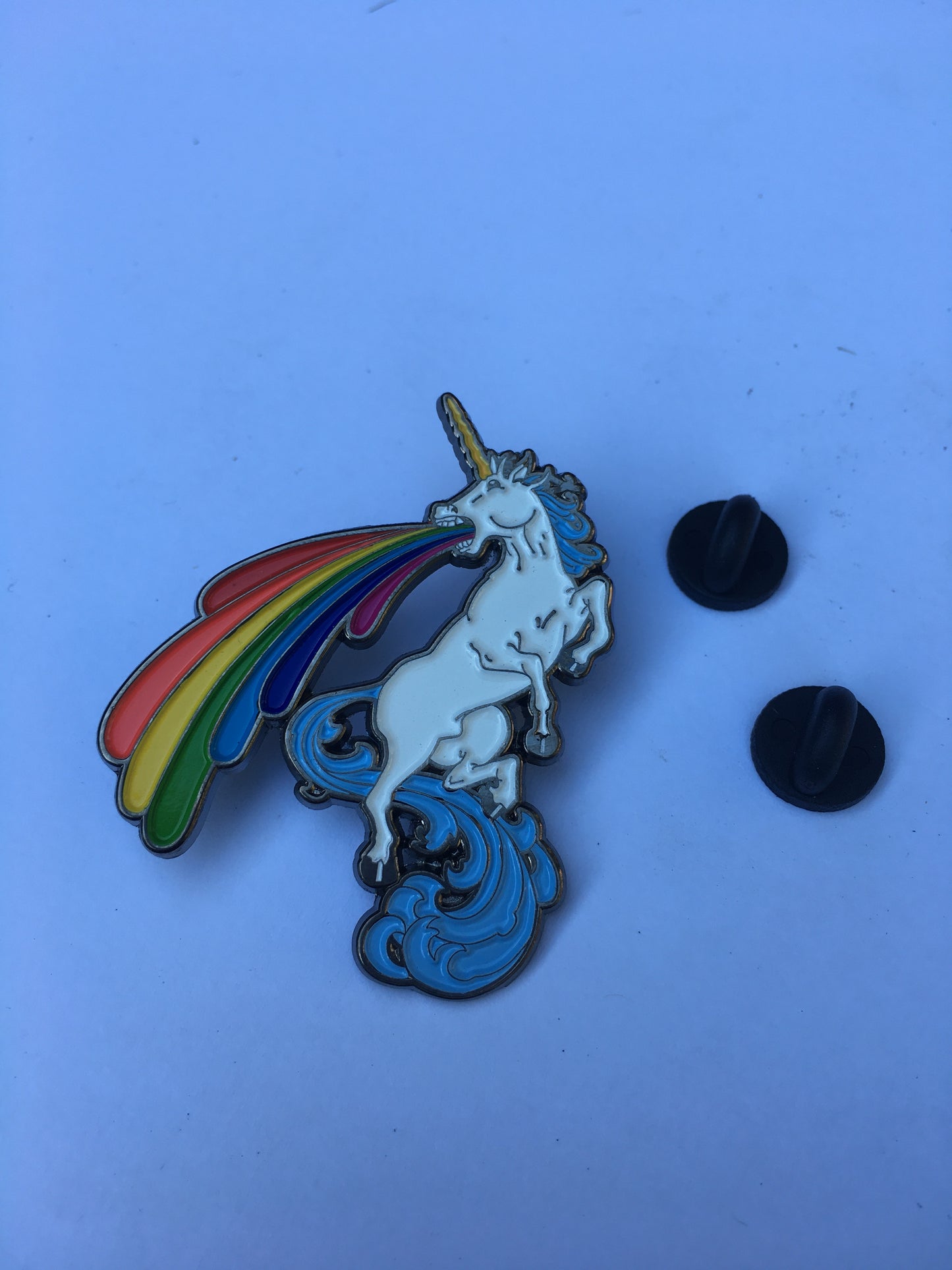 Unicorn Rainbow Puke Pin