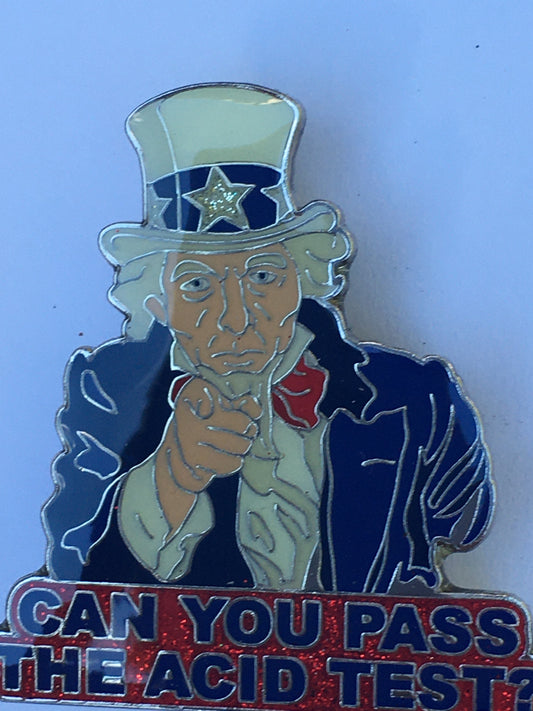 Can You Pass The Acid Test Uncle Sam Merry Pranksters Pin