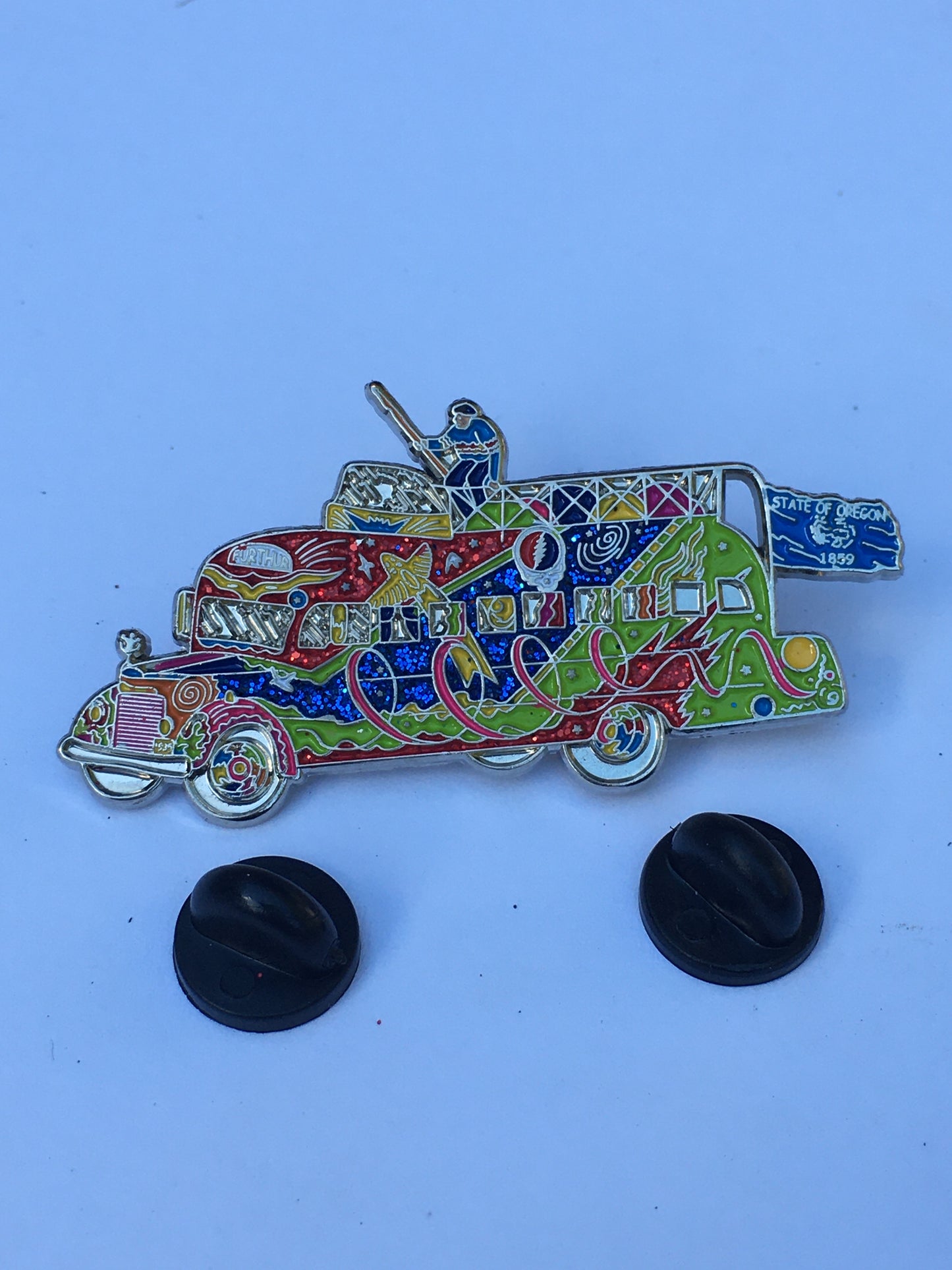 Furthur Bus Kesey & Merry Pranksters on Top Pin