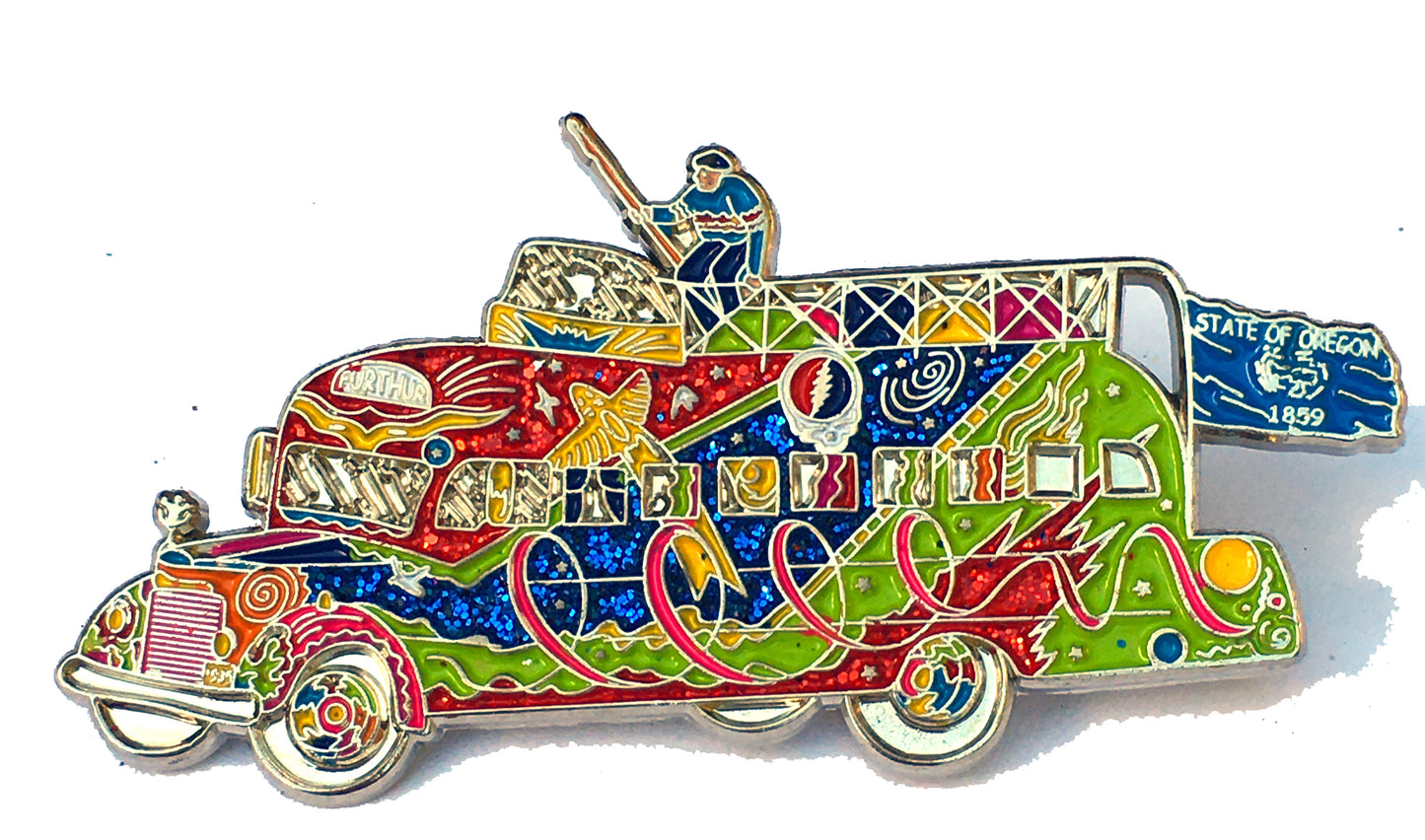 Furthur Bus Kesey & Merry Pranksters on Top Pin