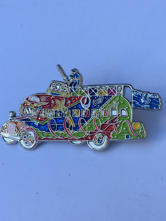 Furthur Bus Kesey & Merry Pranksters on Top Pin
