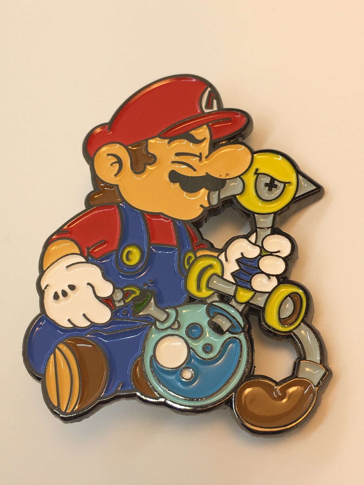 Mario Smokes Bong Pin