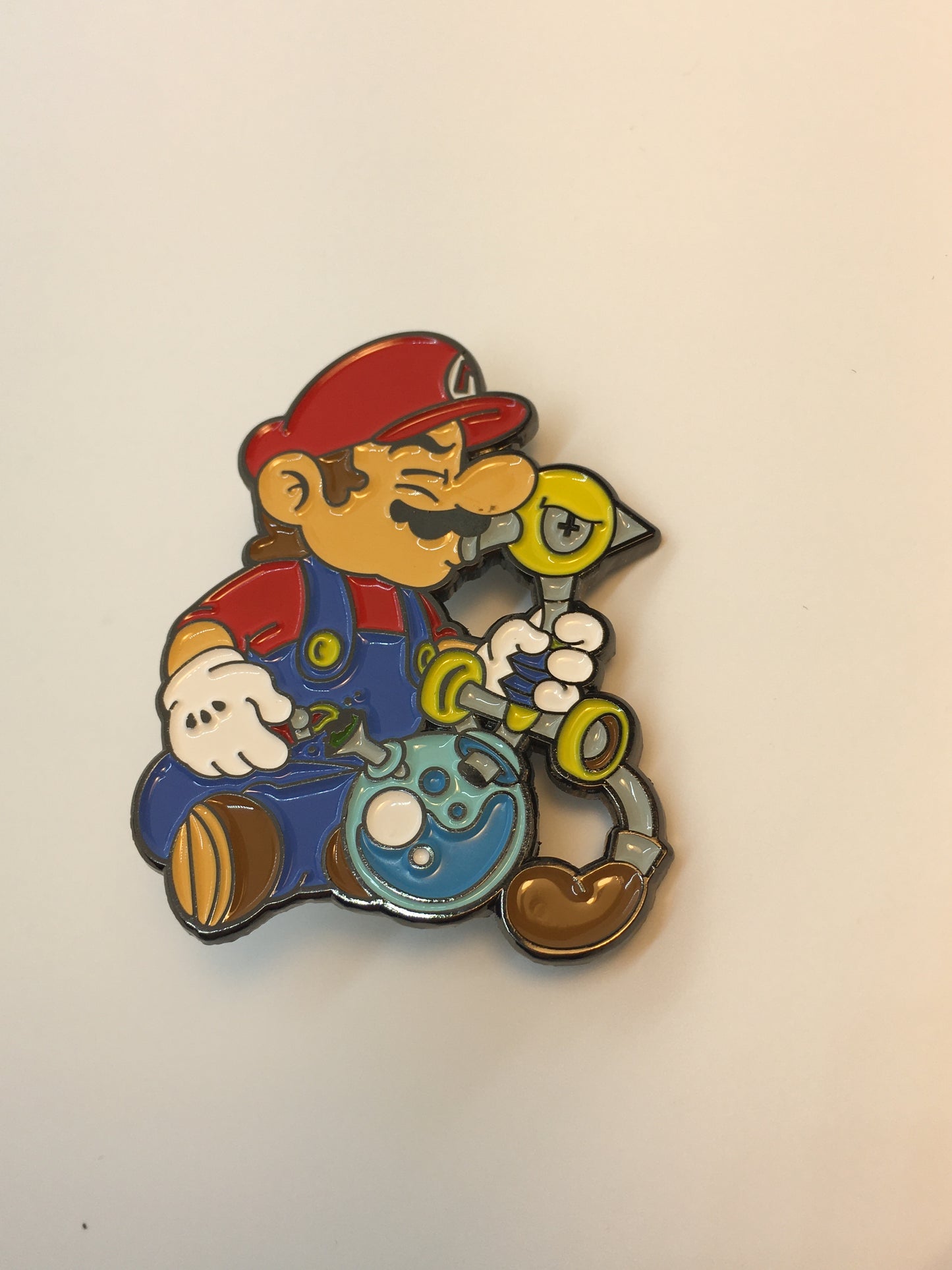 Mario Smokes Bong Pin