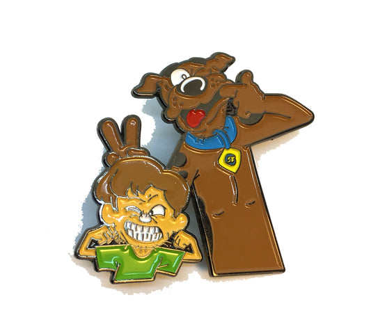 Scoob & Shaggy as Calvin & Hobbes Pin