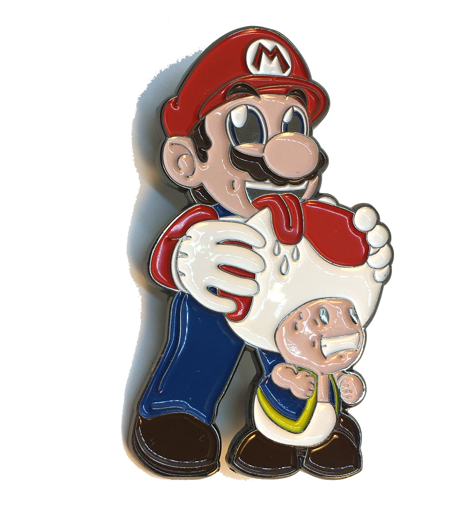 Toad Licking Mario Pin