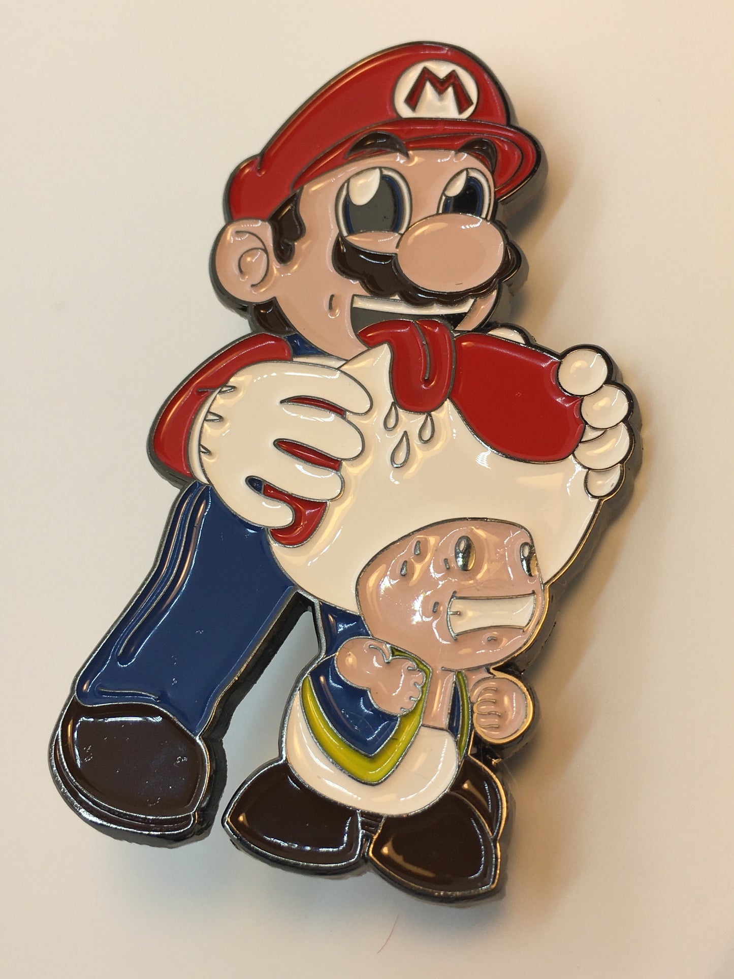 Toad Licking Mario Pin