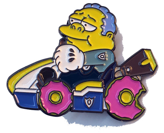 Clancy Wiggum Donut Car Pin