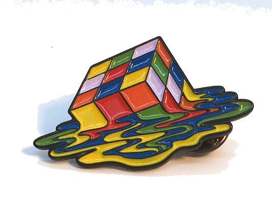 Melted Rubic Cube Pin