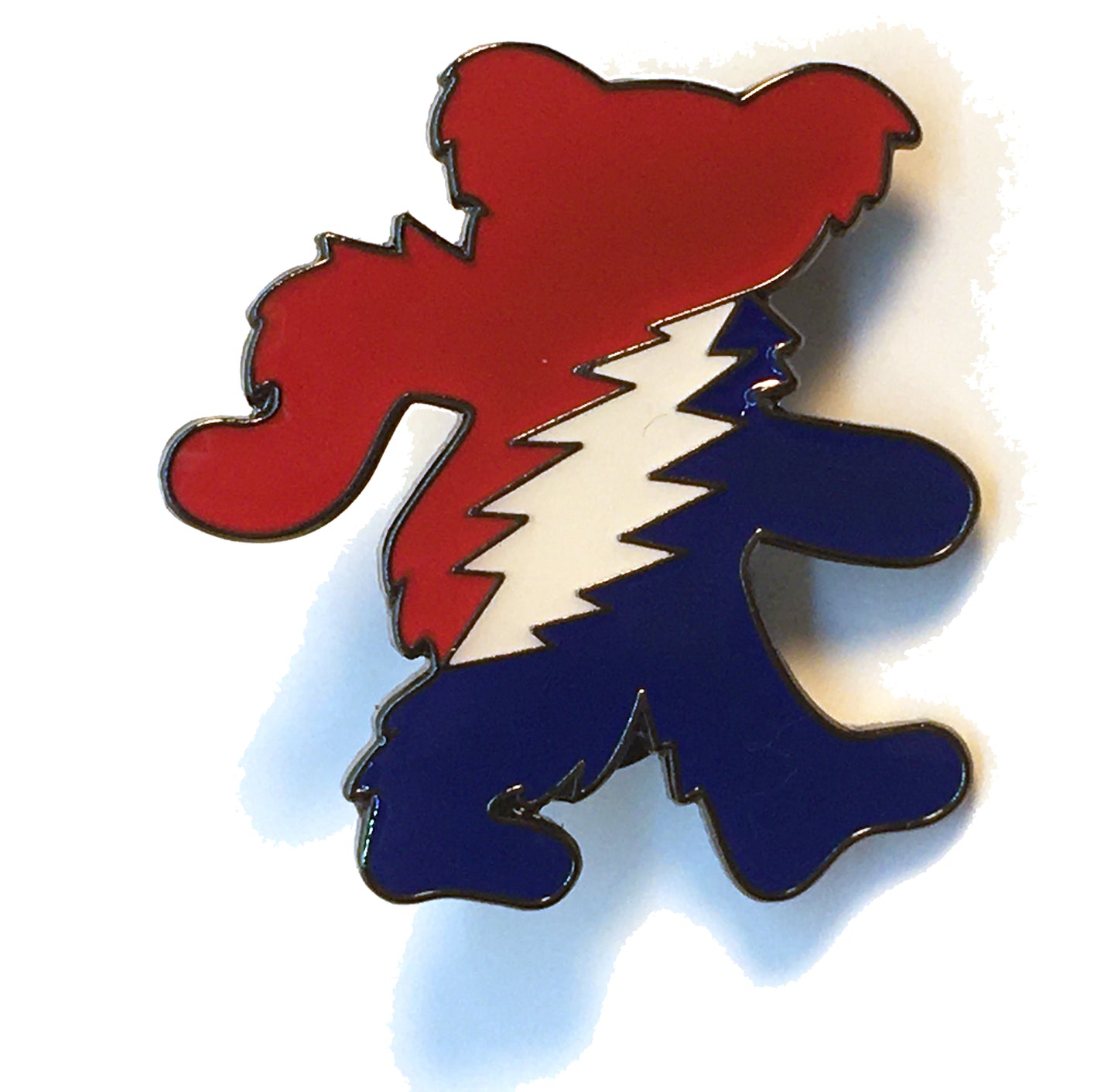 Patriotic Grateful Marching Bear Pin