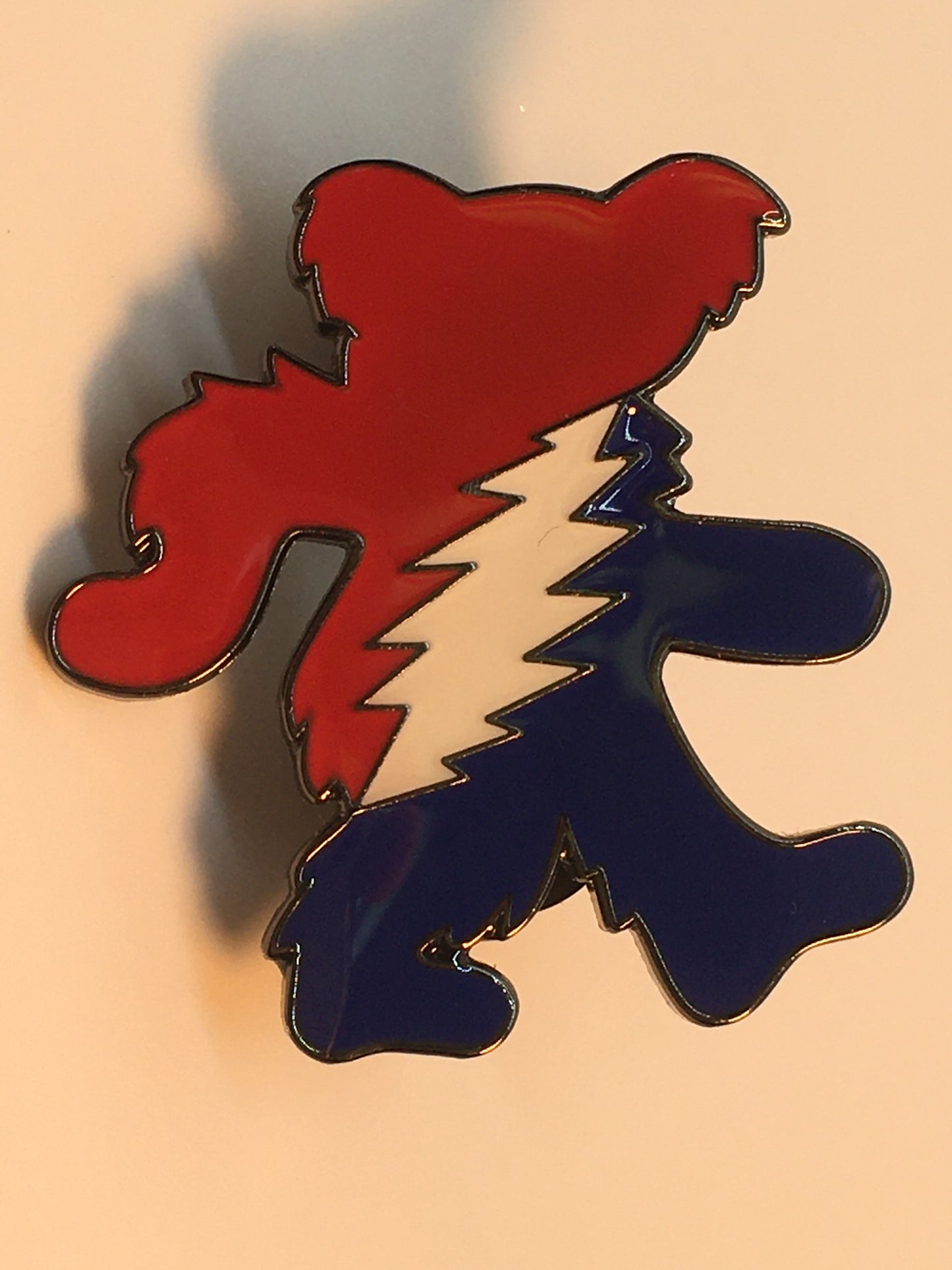 Patriotic Grateful Marching Bear Pin