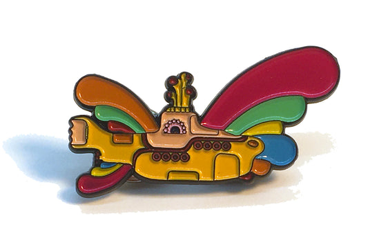 Yellow Sub Beetle Cartoon Hat/Lapel Pin