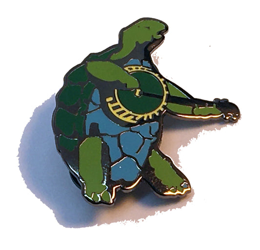 Terrapin Playing Banjo Grateful Pin