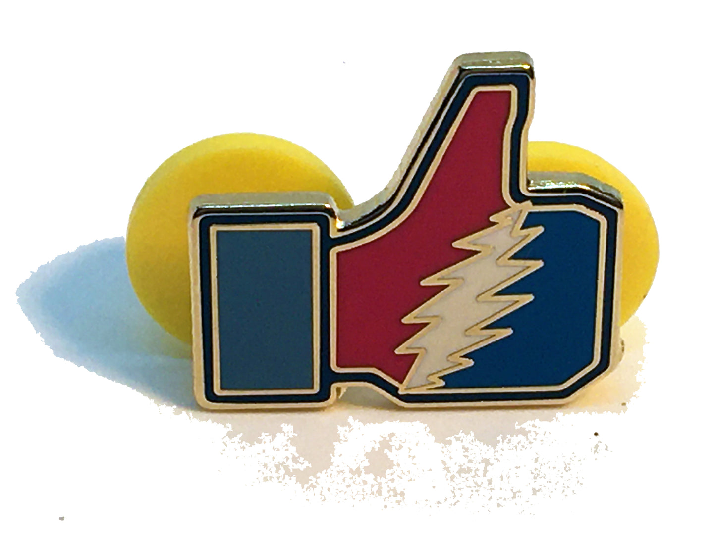 Facebook Thumbs Up Grateful Bolt Pin