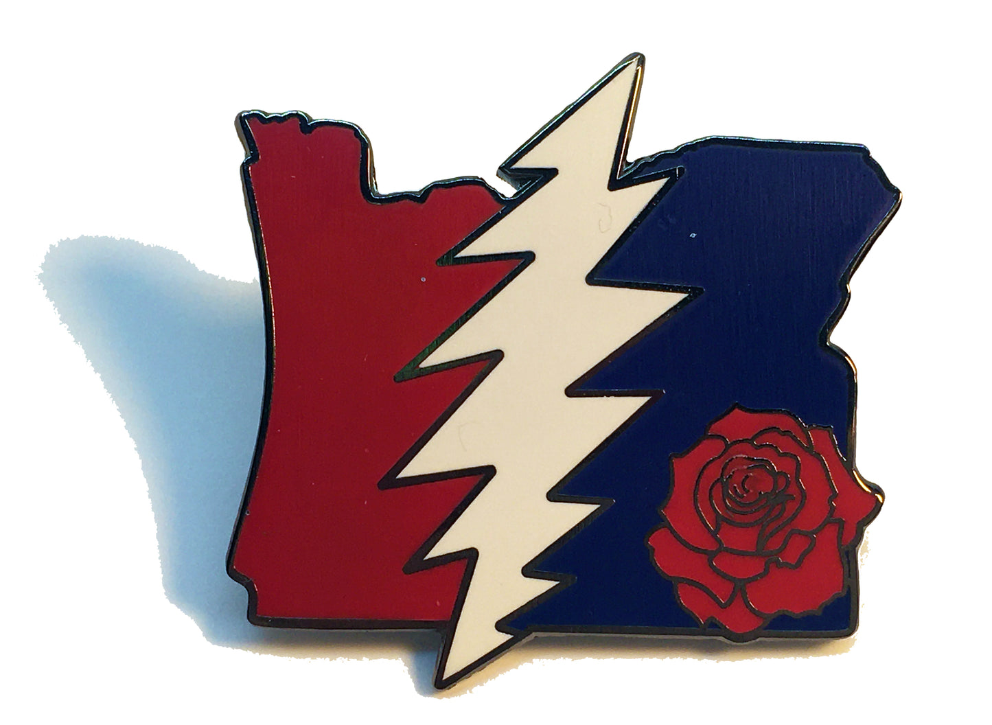 Oregon Grateful Bolt Rose Pin