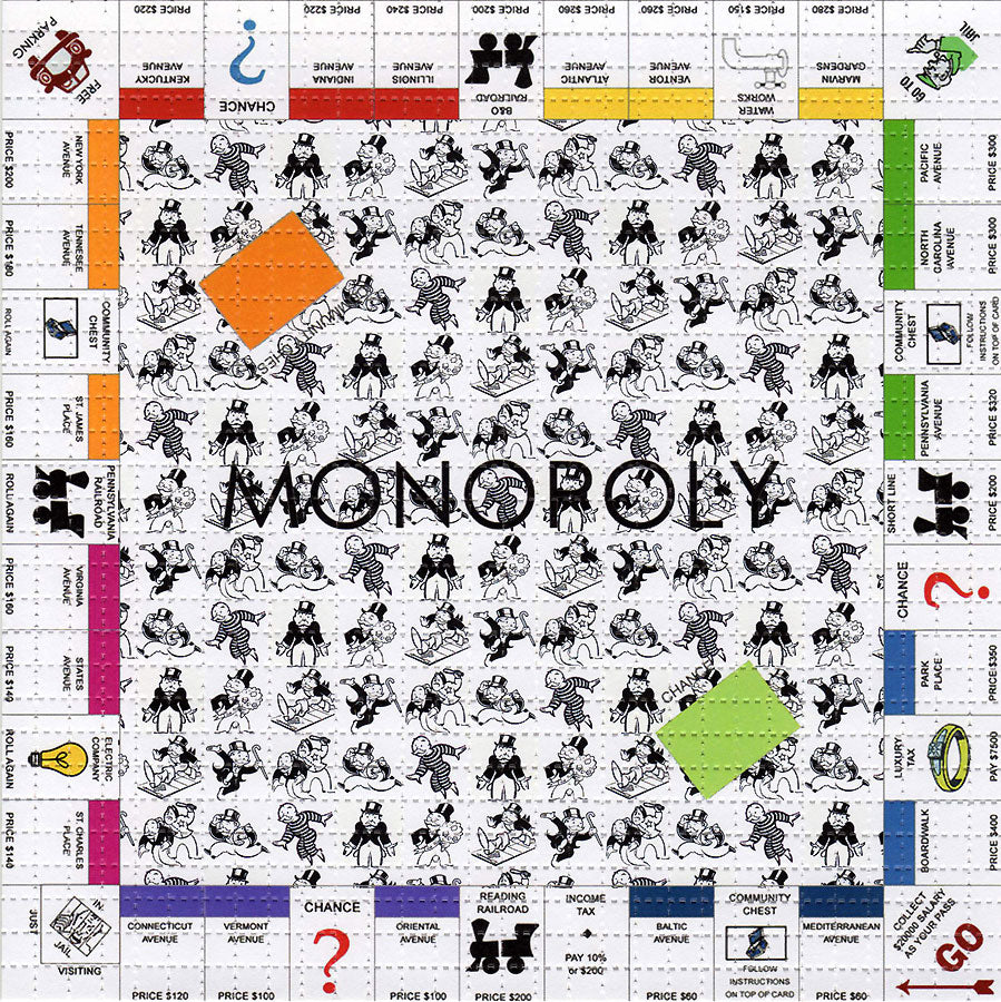 Monopoly LSD blotter art print