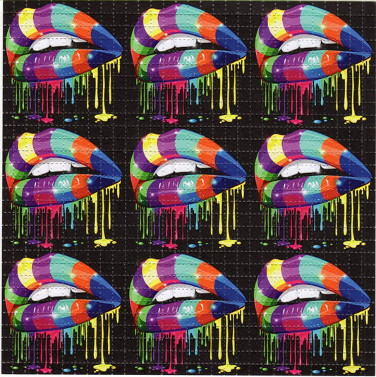 Painted Lips X9 LSD blotter art print