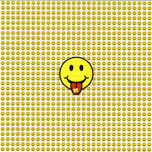 Smiley Face Tabs LSD blotter art print