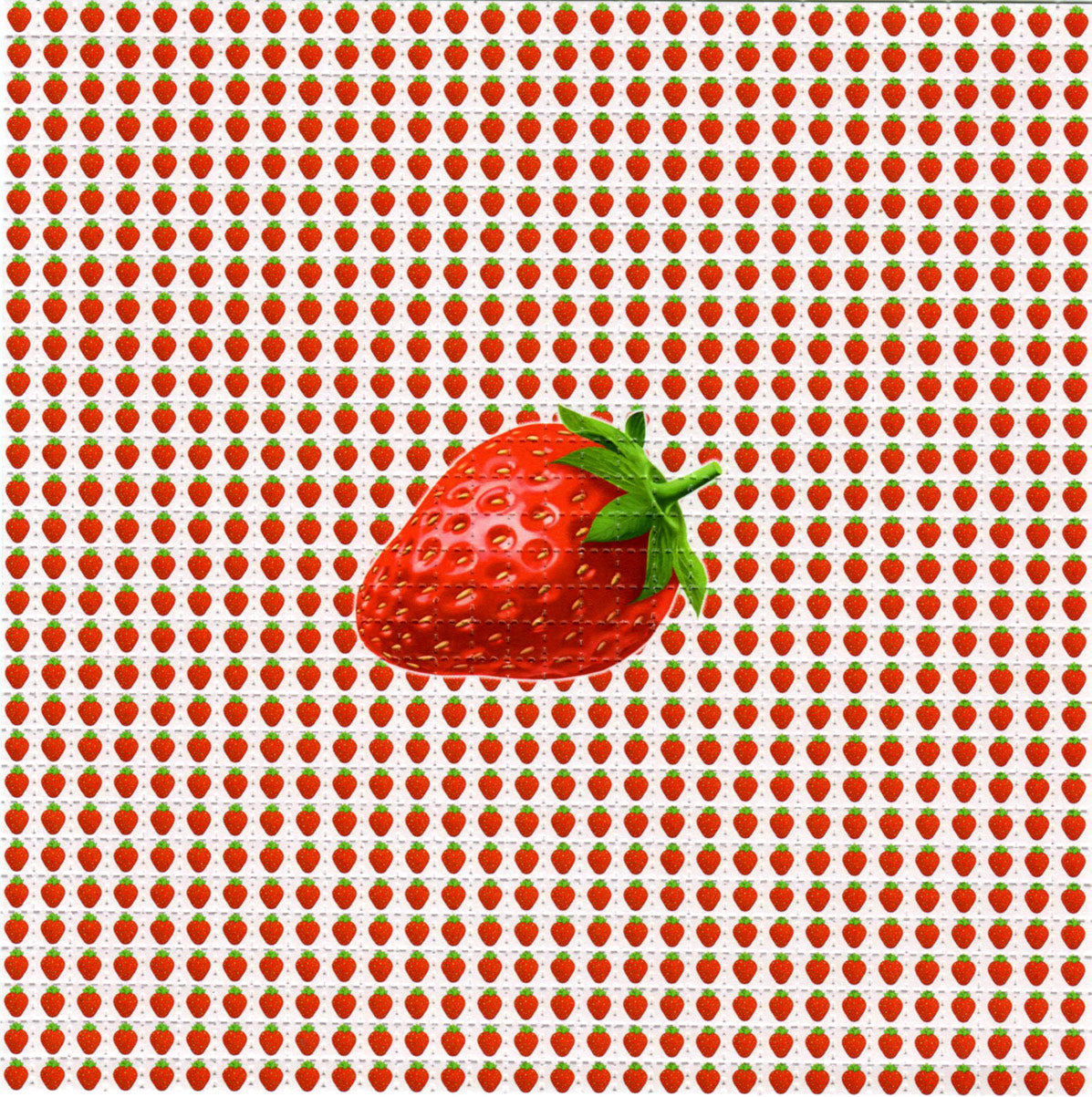 Strawberries LSD blotter art print