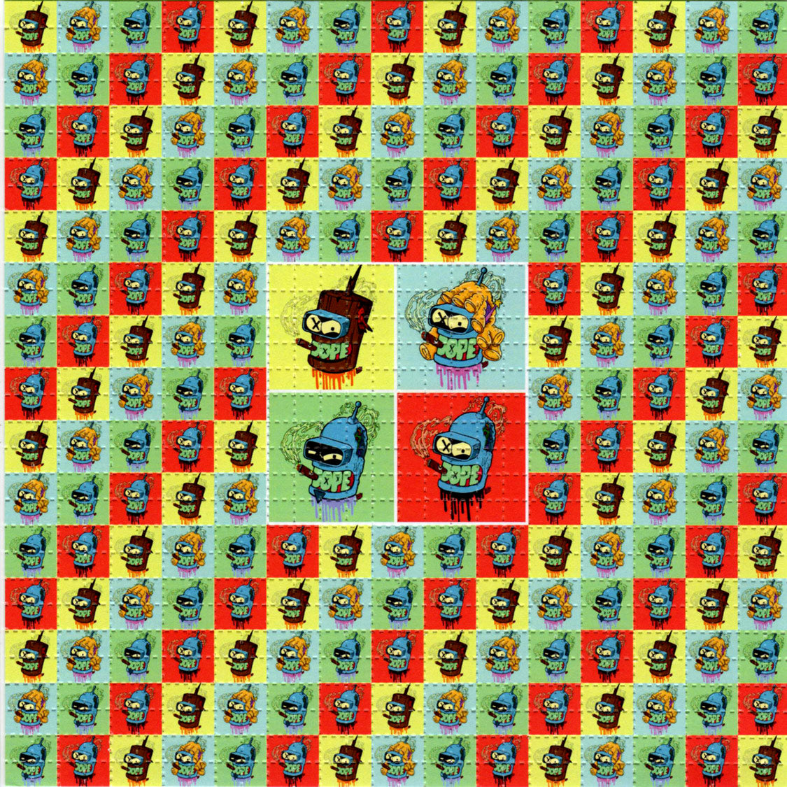 Bender Dope Tripping Bot LSD blotter art print