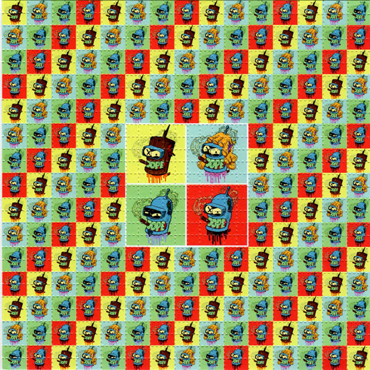 Bender Dope Tripping Bot LSD blotter art print