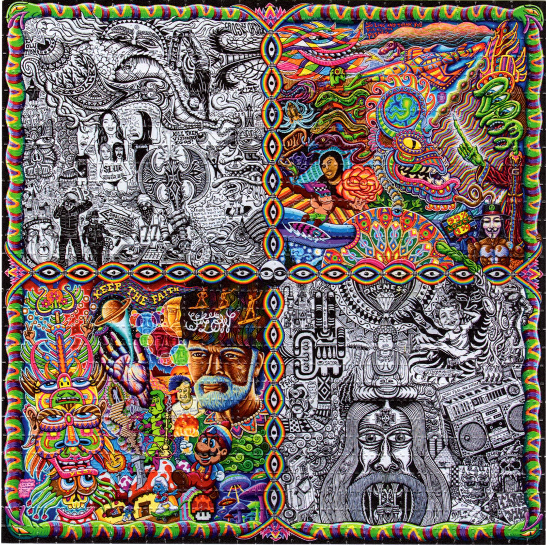 Chaos Culture by Chris Dyer LSD blotter art print