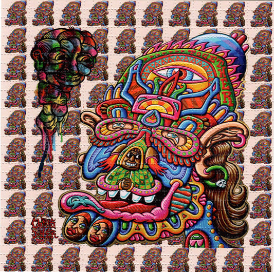 Feedback from Beyond by Chris Dyer LSD blotter art print