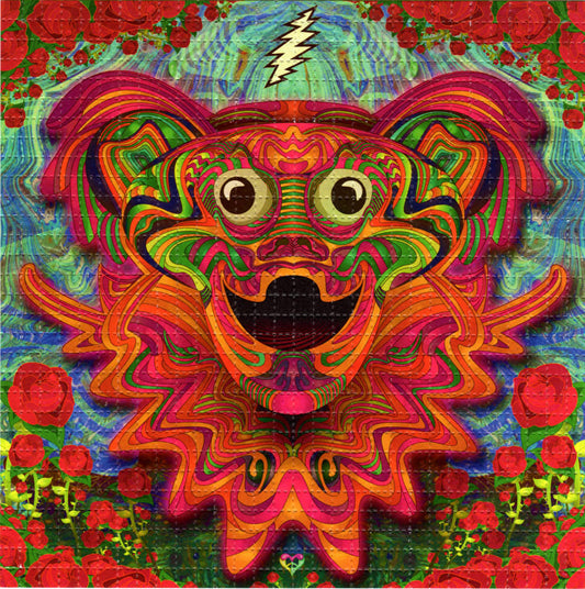 Far Out Grateful Bear LSD blotter art print