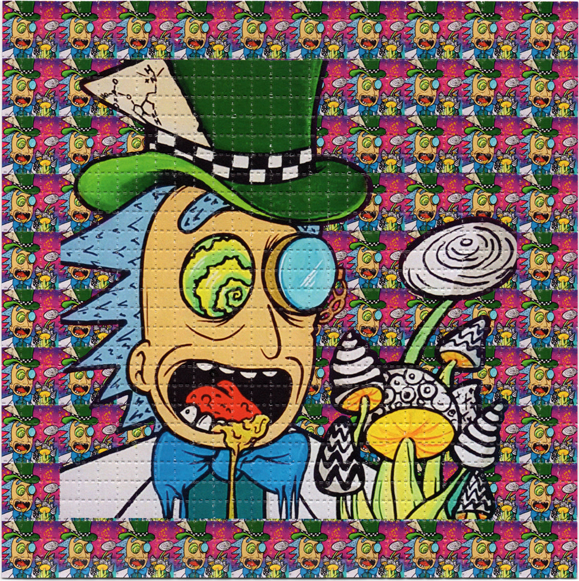 Mad Hatter Rick by Overdosed Art (Russ Holmes) Limited Edition LSD blotter art print