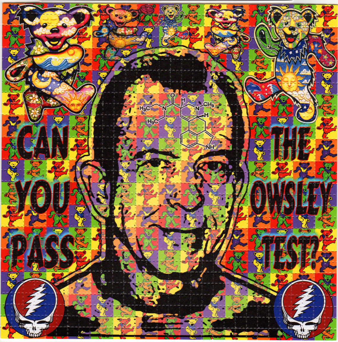 Owsley Stanley LSD blotter art print