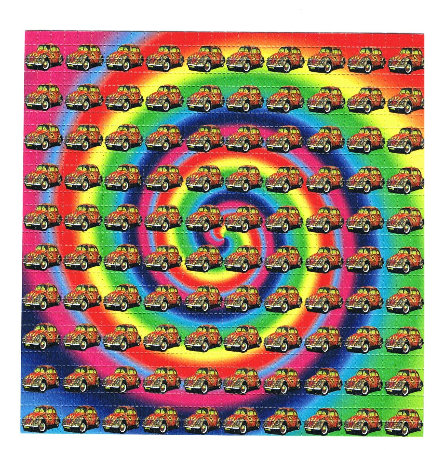 VW Beetle Fractal LSD blotter art print