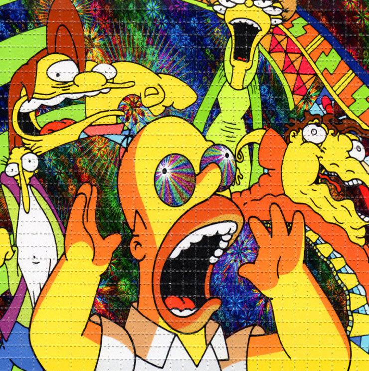 Simpson Tripping Freakout LSD blotter art print