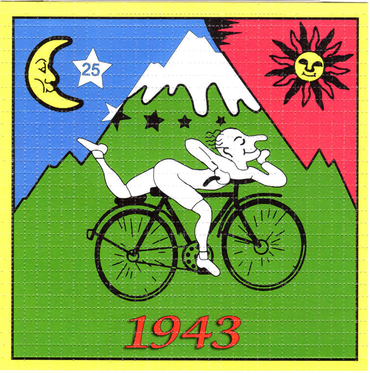 Hofmann Bicycle Day LSD blotter art print