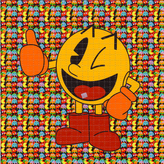 Pac Tabs Man LSD blotter art print