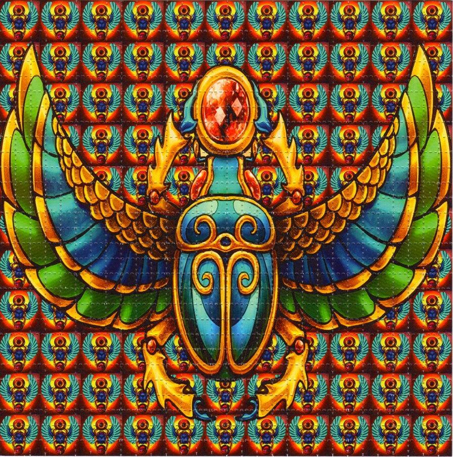 Egyptian Scarabs LSD blotter art print