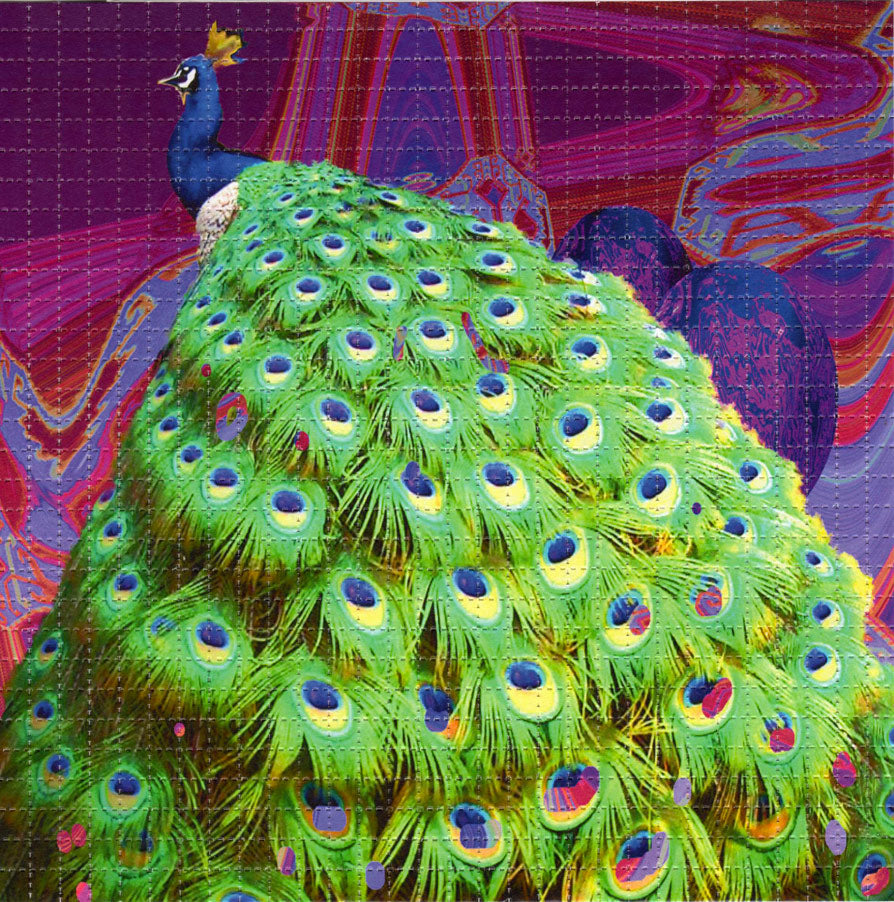 Peacock LSD blotter art print