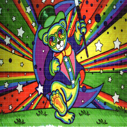 Groovy Marching Bear LSD blotter art print