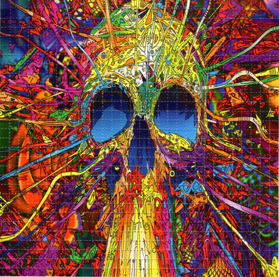 Skull Blast LSD blotter art print