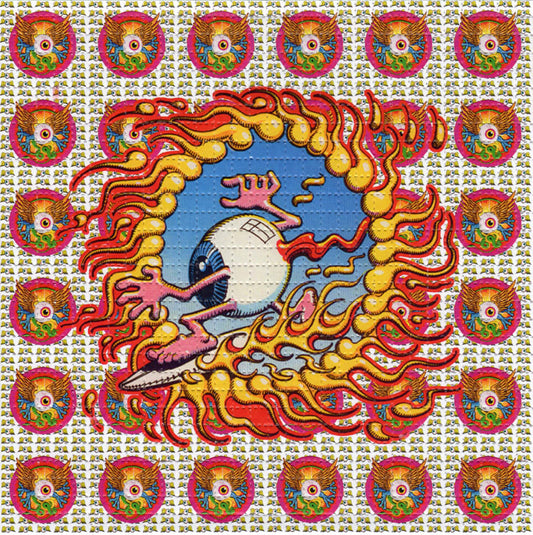Flying Eyeballs LSD blotter art print