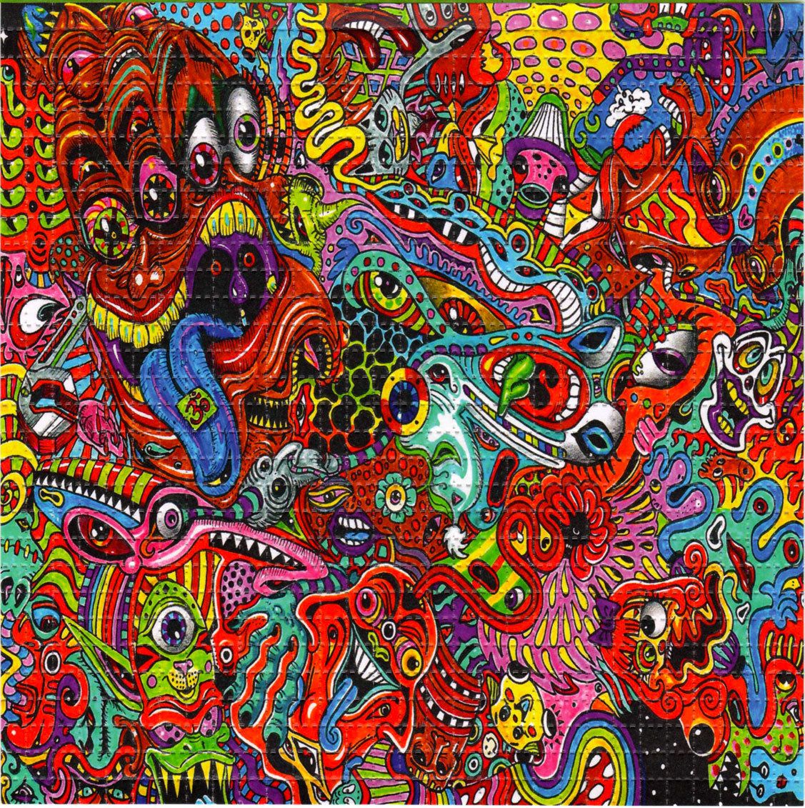 Wowza LSD blotter art print