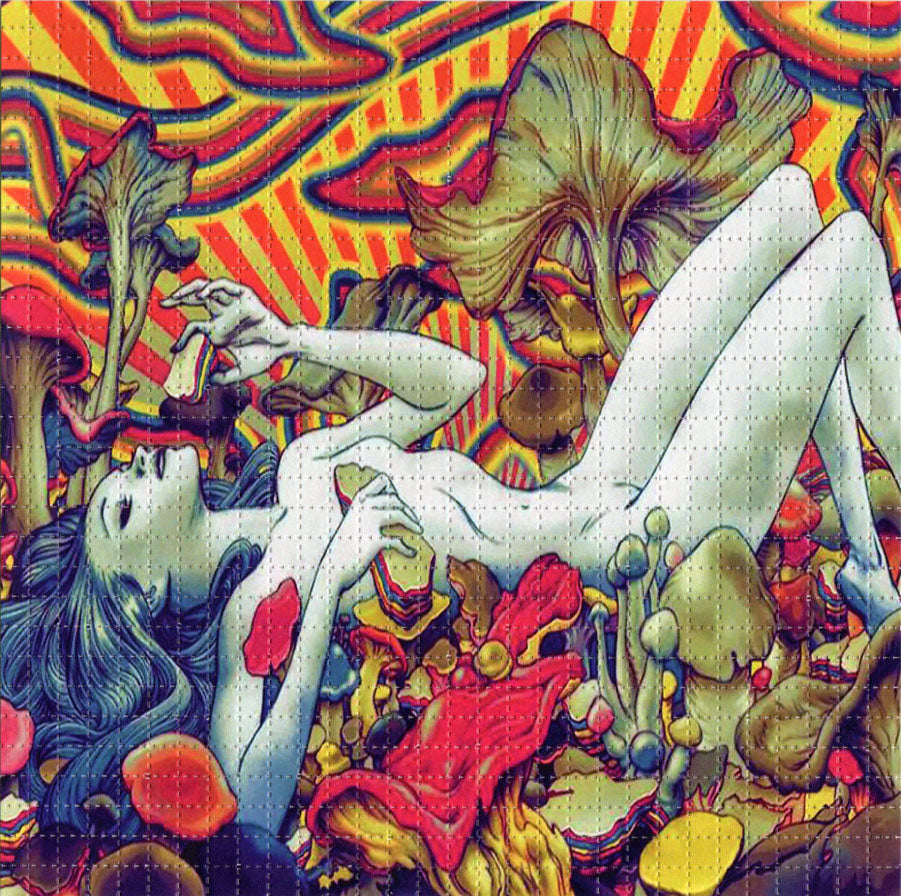 Shroom Lady LSD blotter art print