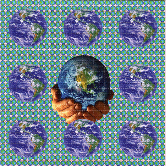 Planet Earth LSD blotter art print