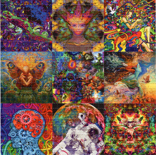 Psychedelic Characters X9 LSD blotter art print