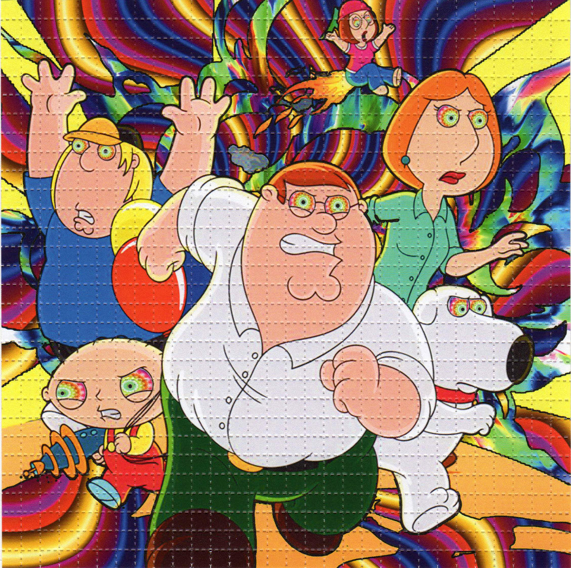 Trippin Family Griffin Guy LSD blotter art print